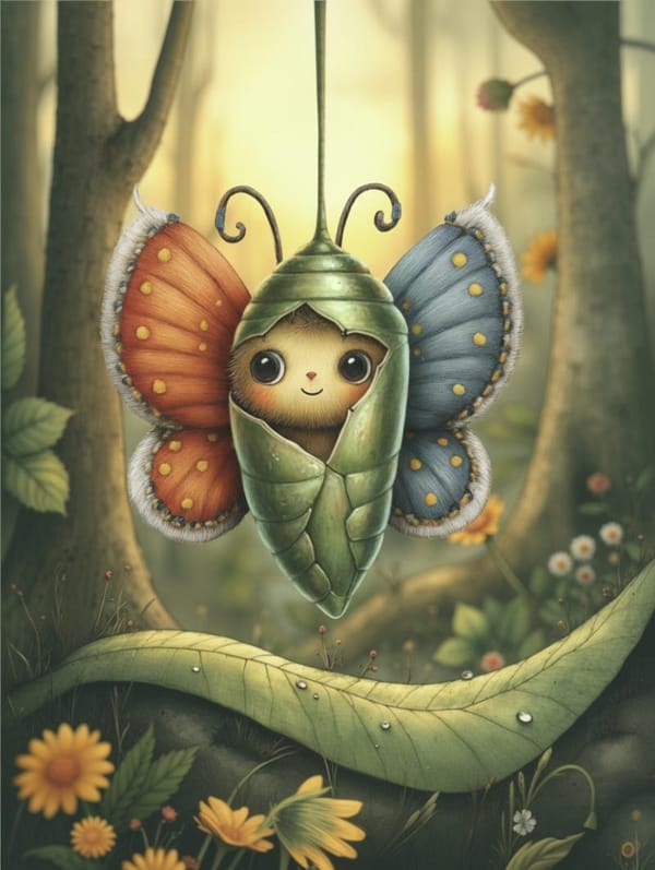 Ilustración de La Mariposa Valiente — 1
