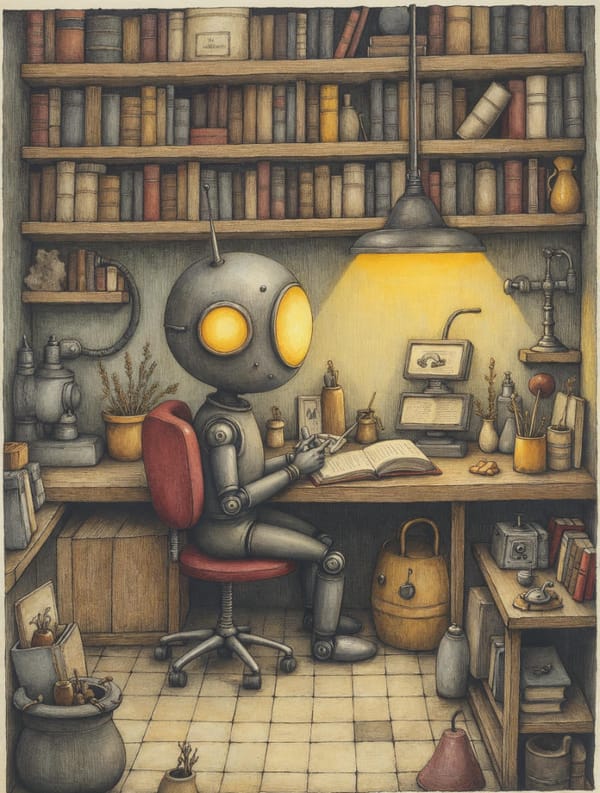 Ilustración de El Robot Curioso — 1