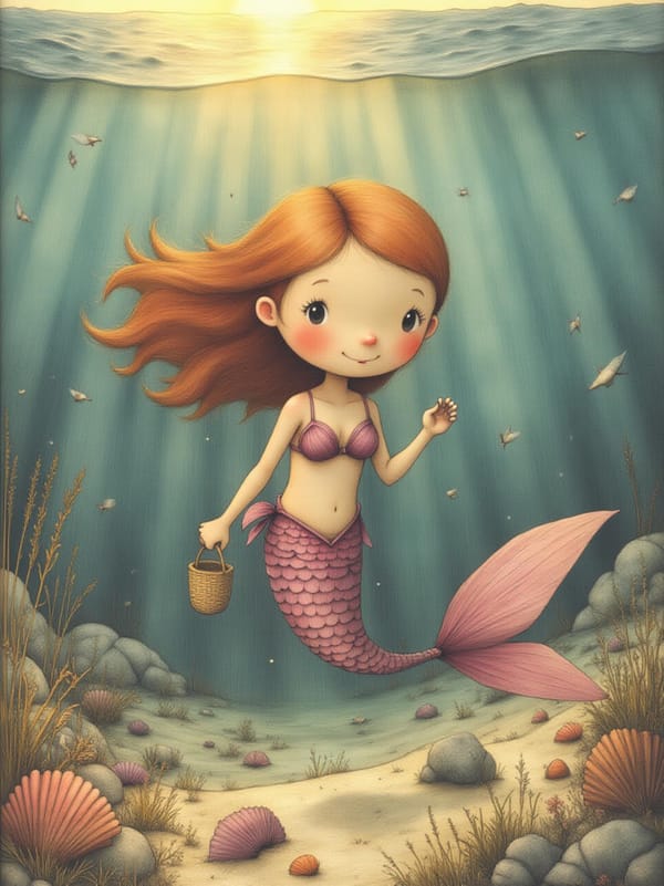Illustration from Marina and the Color of the Sea — 1