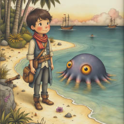 Cuento infantil ilustrado sobre el Capitán Sotavento, un niño que resuelve conflictos con empatía y silencio en lugar de violencia, haciendo amistad con un kraken. Historia educativa sobre sensibilidad sensorial, resolución de conflictos y respeto para niños de 5 a 7 años. Cuento corto con valores sobre observación y amistad.