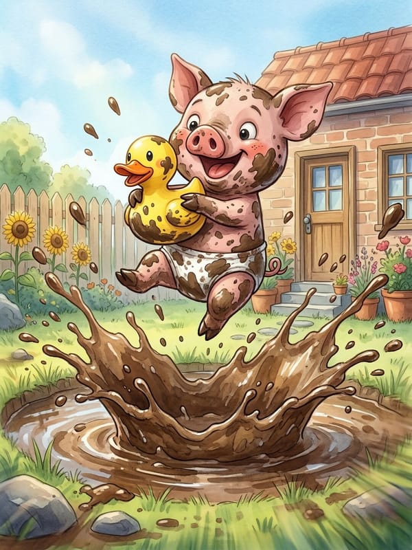 Ilustração de Splash! Para a Água, Pompom — 2