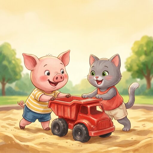 Educational children's story: A Truck for Two